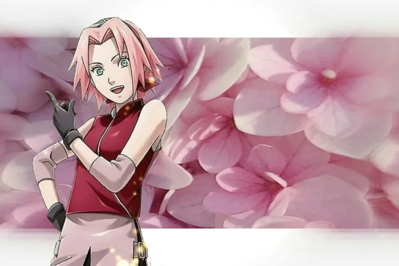 Hình ảnh của Sakura Haruno với đôi mắt sắc nét và tinh tinh