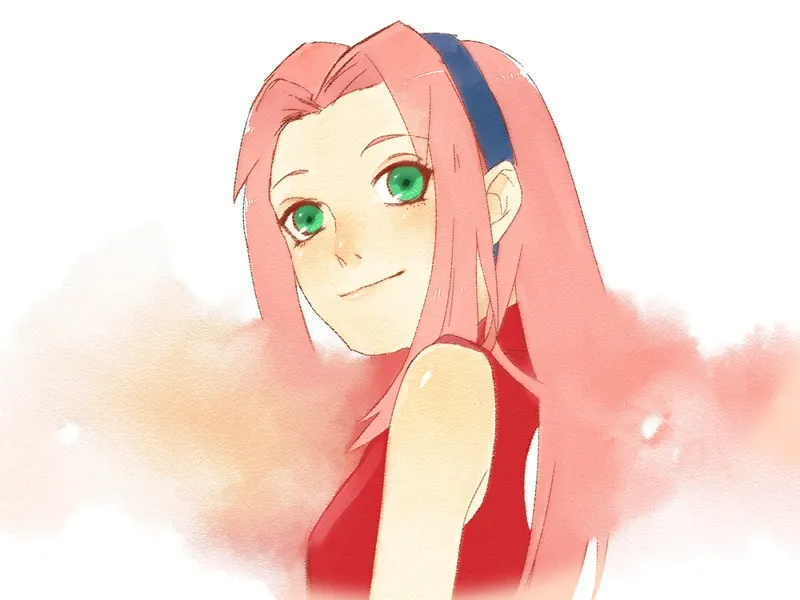 Hình ảnh của Sakura Haruno trong một tư thế ấn tượng