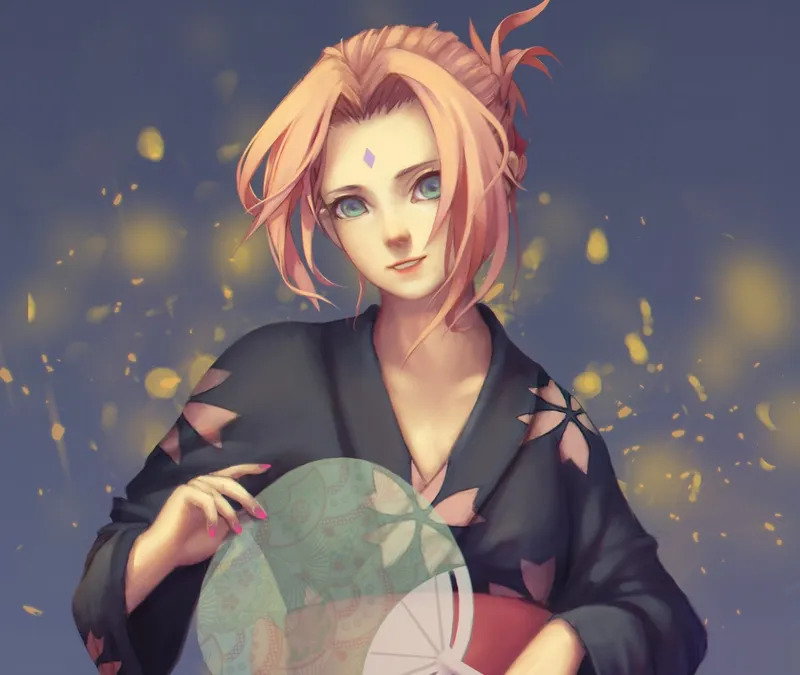 Hình ảnh của Sakura Haruno trong vẻ ngoài tự tin và kiên cường