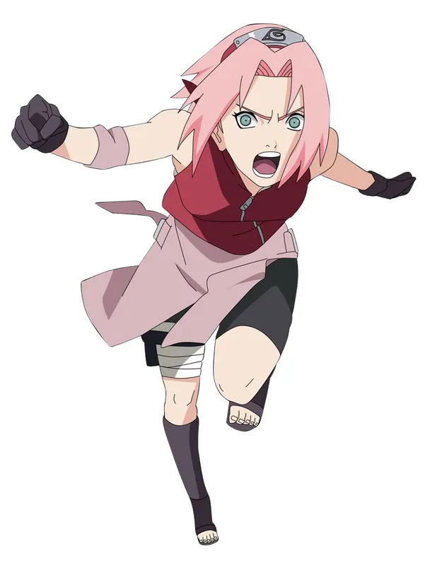 Hình ảnh của Sakura Haruno trong khoảnh khắc chiến đấu căng thẳng