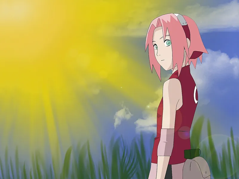 Hình ảnh của Sakura Haruno khi sẵn sàng bảo vệ bạn bè