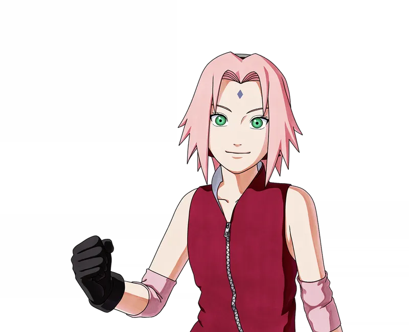 Hình ảnh của Sakura Haruno nổi bật với phong cách quyết định