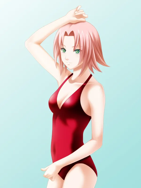 Hình ảnh của Sakura Haruno với vẻ đẹp tự nhiên và mạnh mẽ