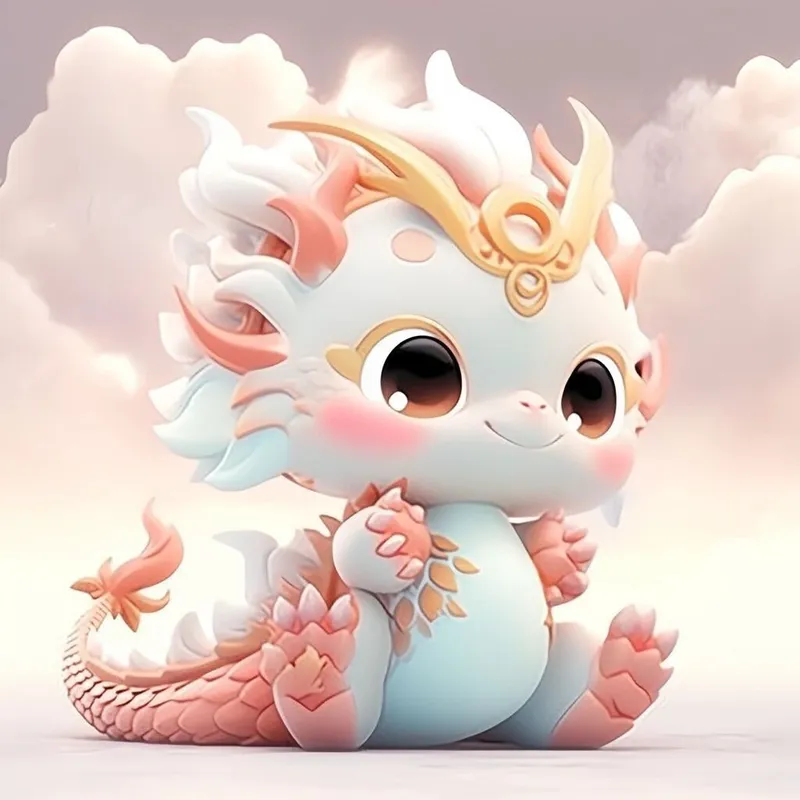 Chibi Dragon với biểu cảm vui nhộn, khiến bạn cười.