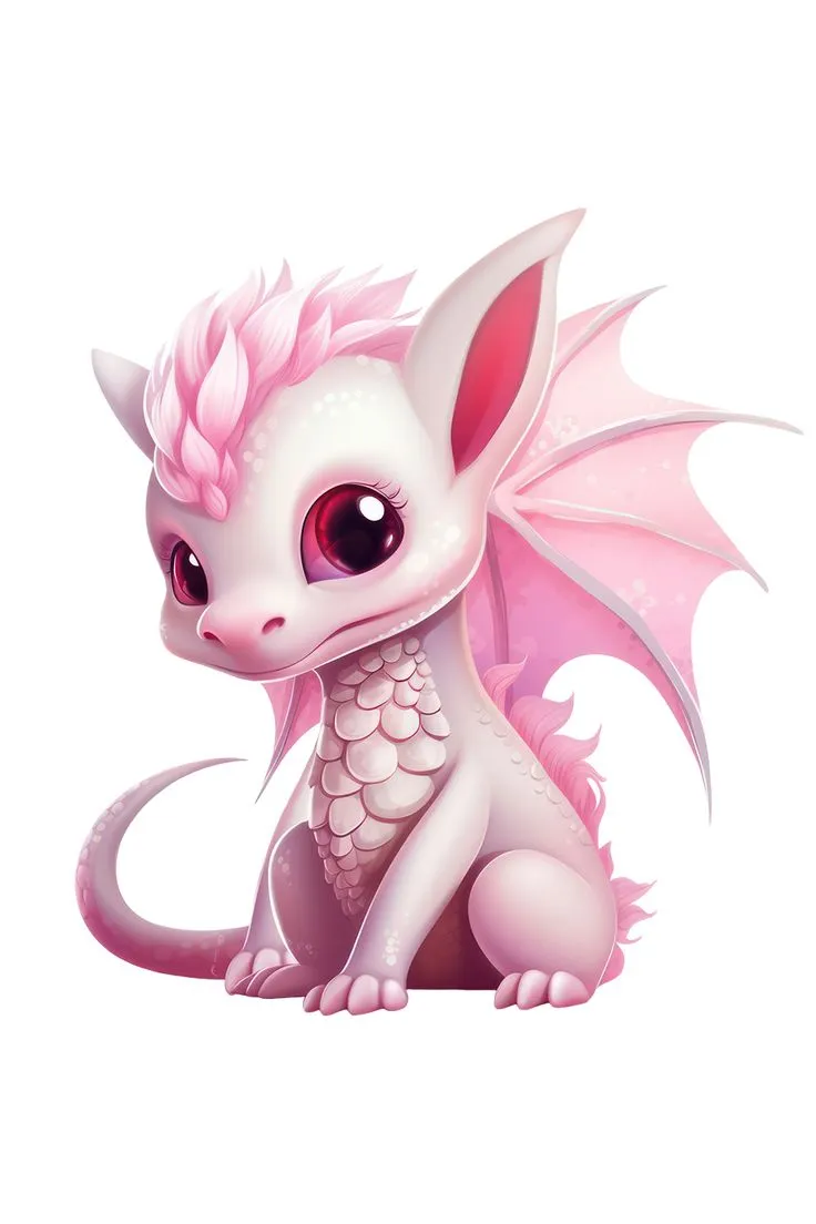 Chibi Dragon hài hước với phong cách hoạt hình Nhật Bản dễ thương.