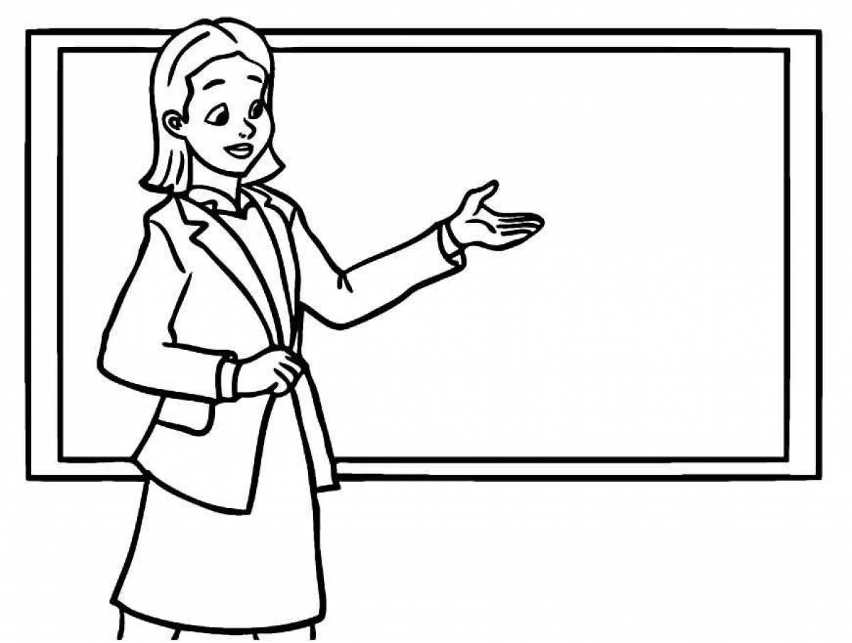 Coloring the teacher - useful activities to help children better understand the teaching profession.