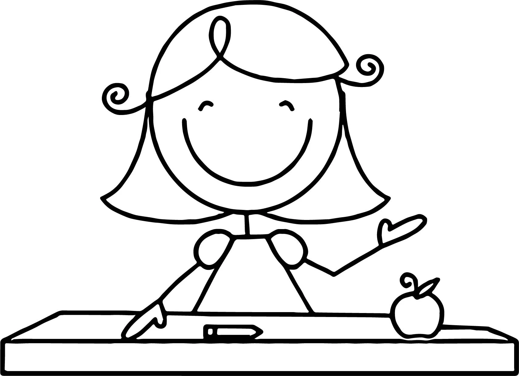 Download the free teacher to color the teacher, your baby will be creative every day.