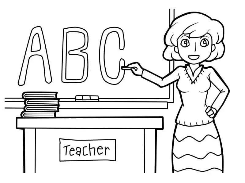 Download the free teacher to color the teacher now, useful and interesting activities for children.