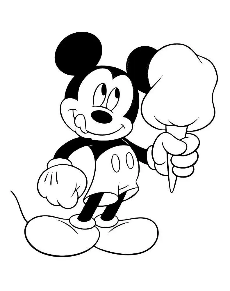 Bức tranh màu chuột Mickey truyền cảm hứng cho em bé của bạn để yêu các nhân vật hoạt hình