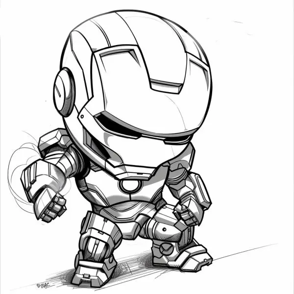 Thưởng thức sáng tạo với bức tranh Super Cool Iron Man!