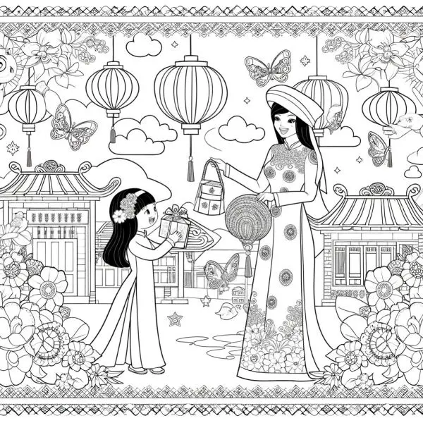 Loading color painting 20/10 meaning - with your child to learn about Vietnamese Women's Day