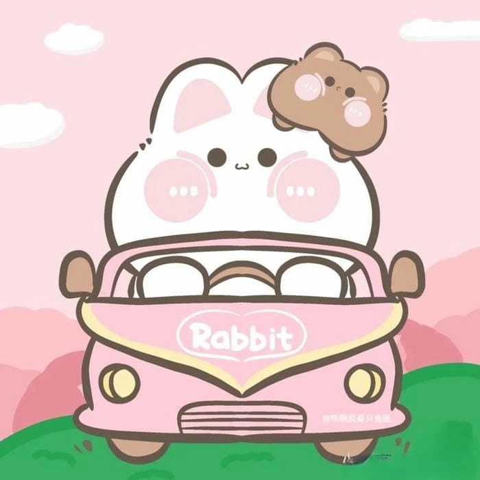 Trông dễ thương những con thỏ Chibi dễ thương tình yêu