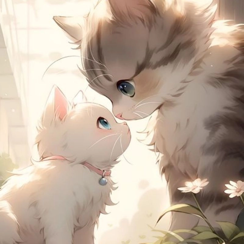 Trang trí màn hình bằng hình nền Tường mèo dễ thương Avatar