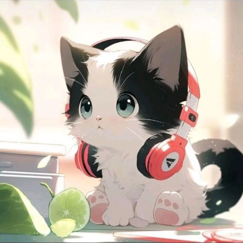 Năng lượng với con mèo dễ thương Chibi Avatar