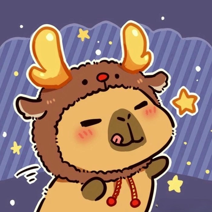 Ngưỡng mộ capybara dễ thương dễ thương
