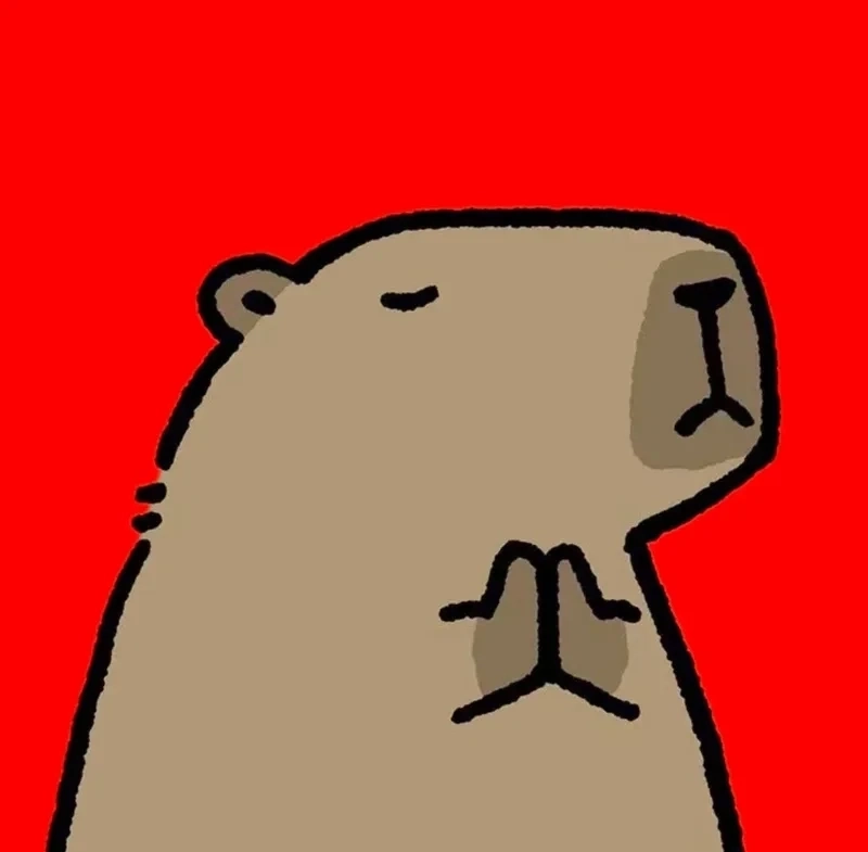 Khám phá bản vẽ Chibi vô tri Capybara dễ thương