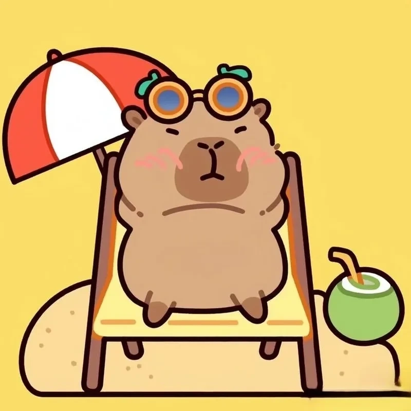Thay đổi phong cách với chibi avatar capybara chibi dễ thương