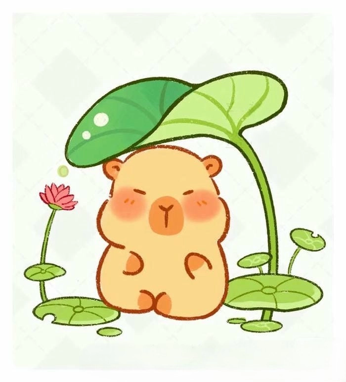 Trang trí điện thoại với hình nền điện thoại Capybara Chibi