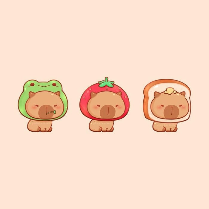 Khám phá hình nền Capybara dễ thương Chibi Chibi
