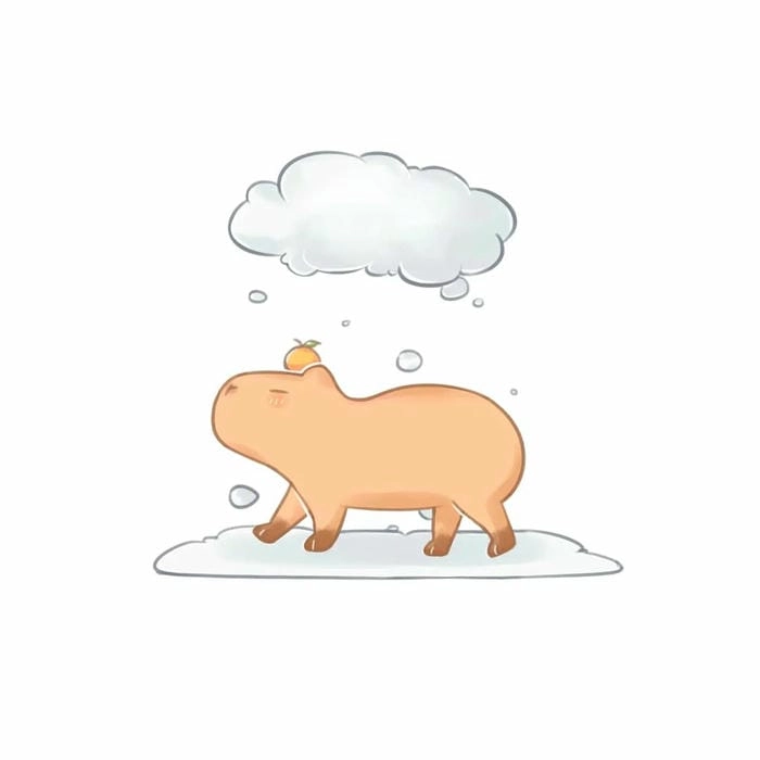 Trang trí máy bằng hình nền Chibi Capybara