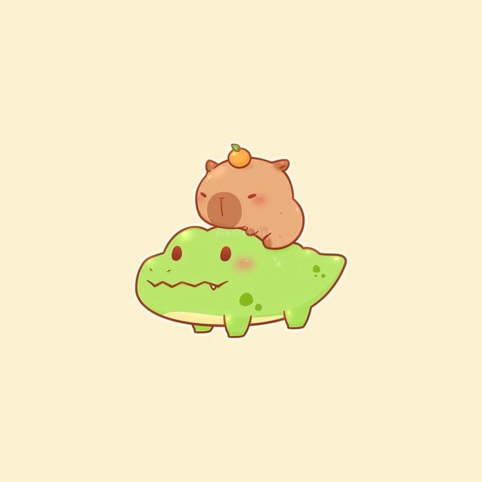 Thu thập sticker dễ thương capybara chibi bây giờ