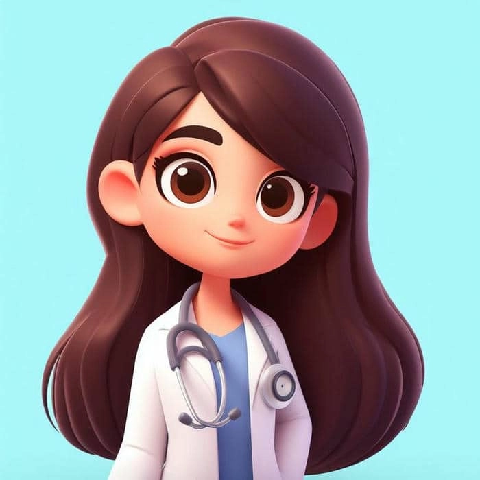 Ngưỡng mộ bác sĩ nữ chibi dễ thương