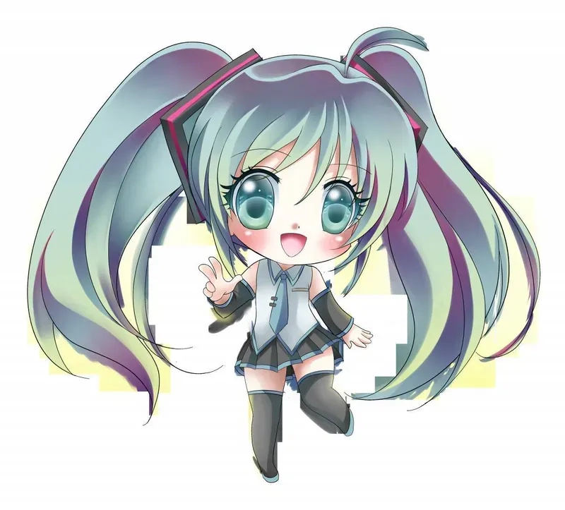 Ngưỡng mộ bức ảnh chibi dễ thương của phụ nữ