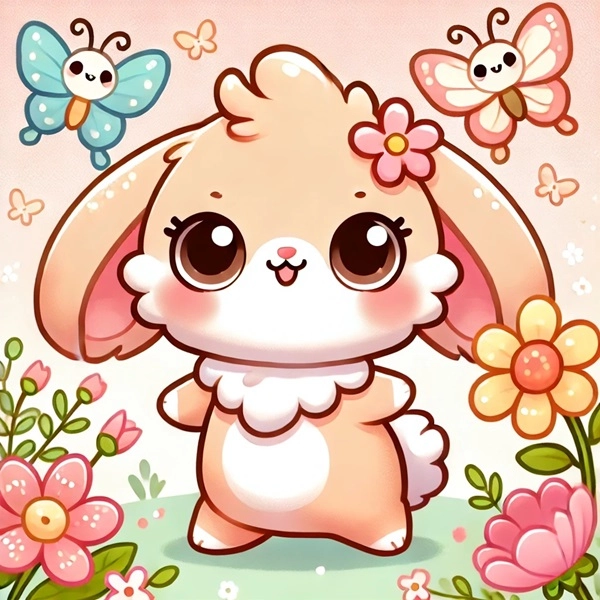 Bộ những con thỏ Chibi xinh đẹp cho những người yêu động vật