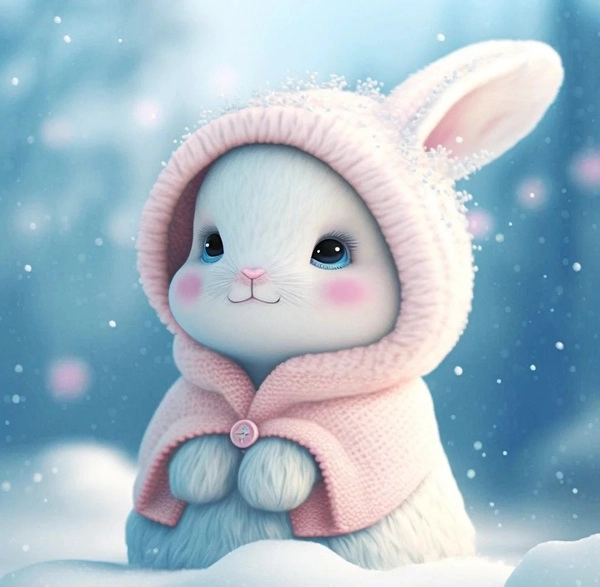 Ngưỡng mộ hình ảnh của con thỏ Chibi là vô cùng đáng yêu