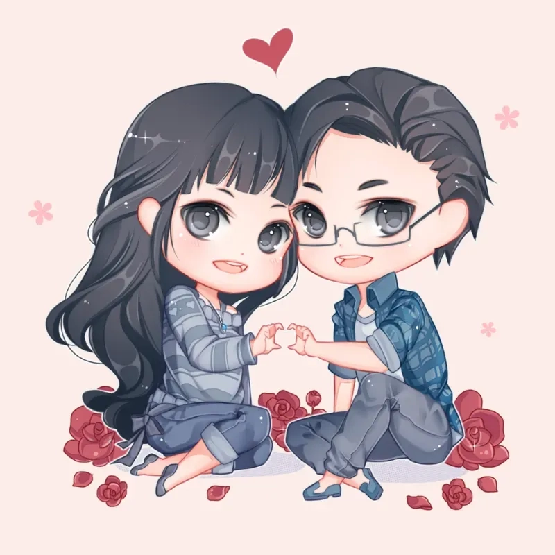 Đề xuất một bộ ảnh cặp đôi dễ thương Chibi cho bạn
