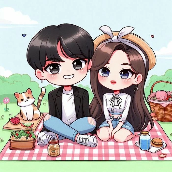 Tải xuống Cặp vợ chồng xu hướng nóng hổi Chibi