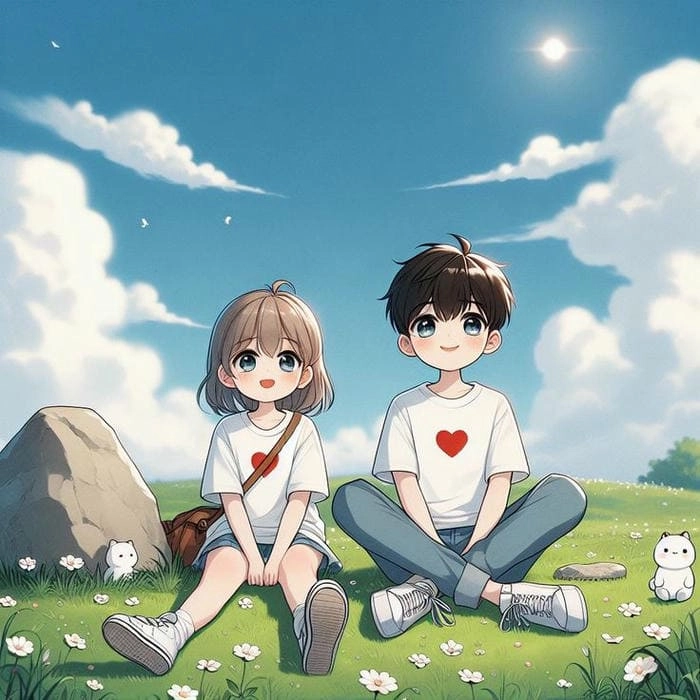 Khám phá hình ảnh của cặp đôi yêu thương Chibi dễ thương