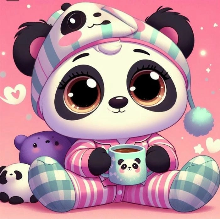 Đừng nhớ những chú gấu trúc dễ thương Chibi