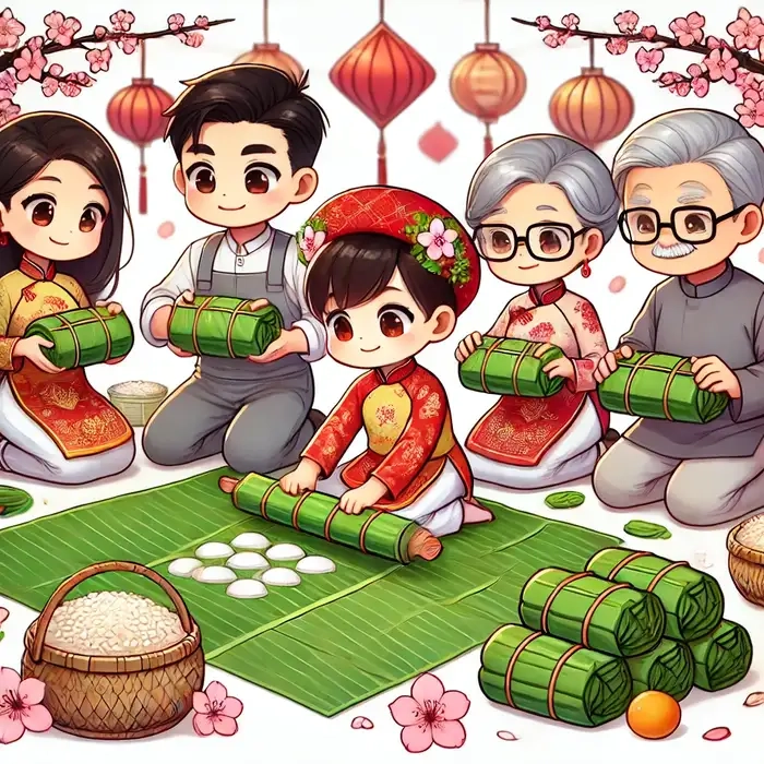 Trang trí không gian TET với hình ảnh của TET
