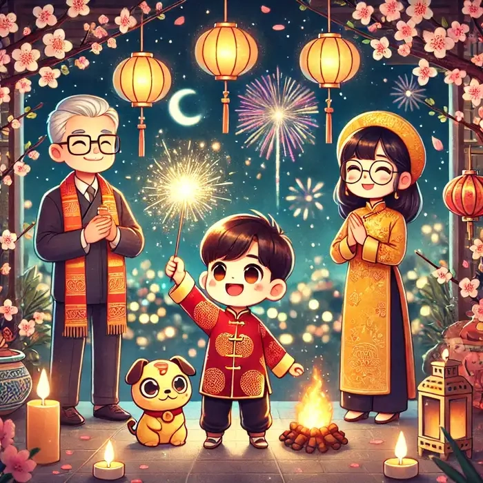 Xin chào năm mới nhộn nhịp với Chibi để ăn mừng TET