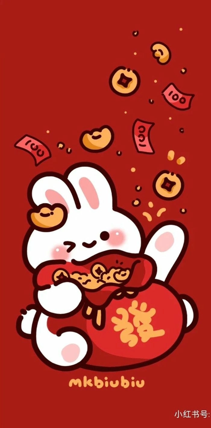 Bầu không khí mùa xuân tràn ngập hình ảnh của năm mới Chibi
