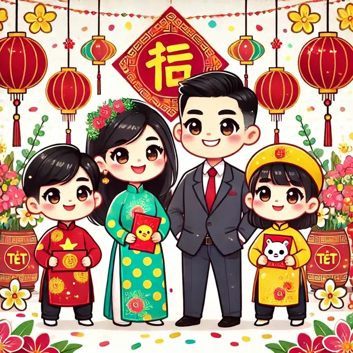 Thế giới hoạt hình tuyệt vời với bức ảnh năm mới của Chibi Anime