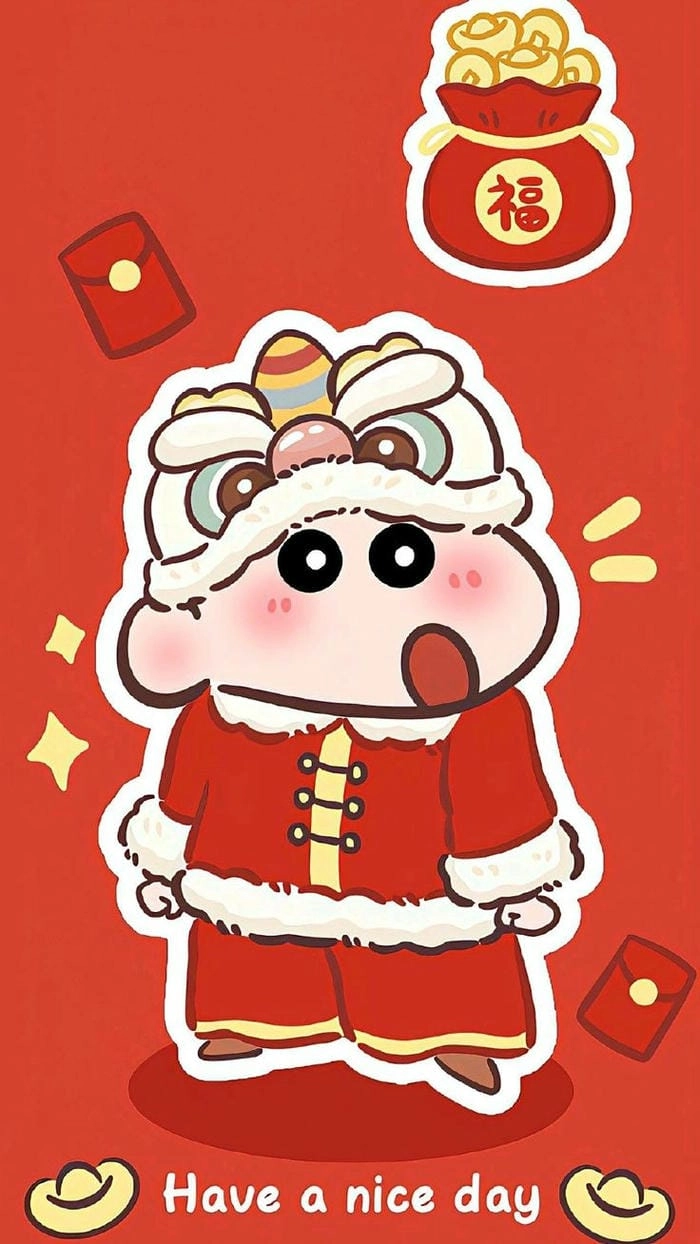 Khuôn mặt rất hài hước với hình ảnh chibi của tet kỳ nghỉ
