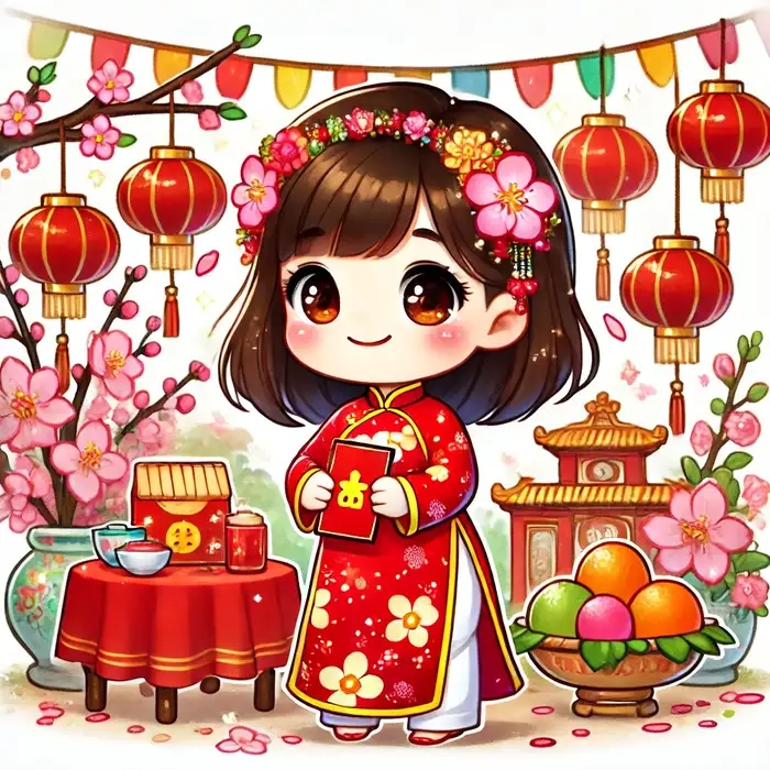 Hình ảnh siêu dễ thương để ăn mừng kỳ nghỉ tet