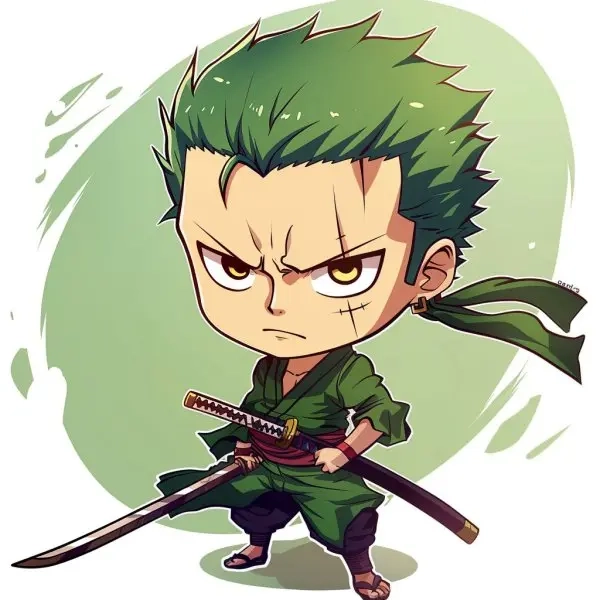 Bộ ảnh kết hợp với Zoro Luffy Chibi mát mẻ