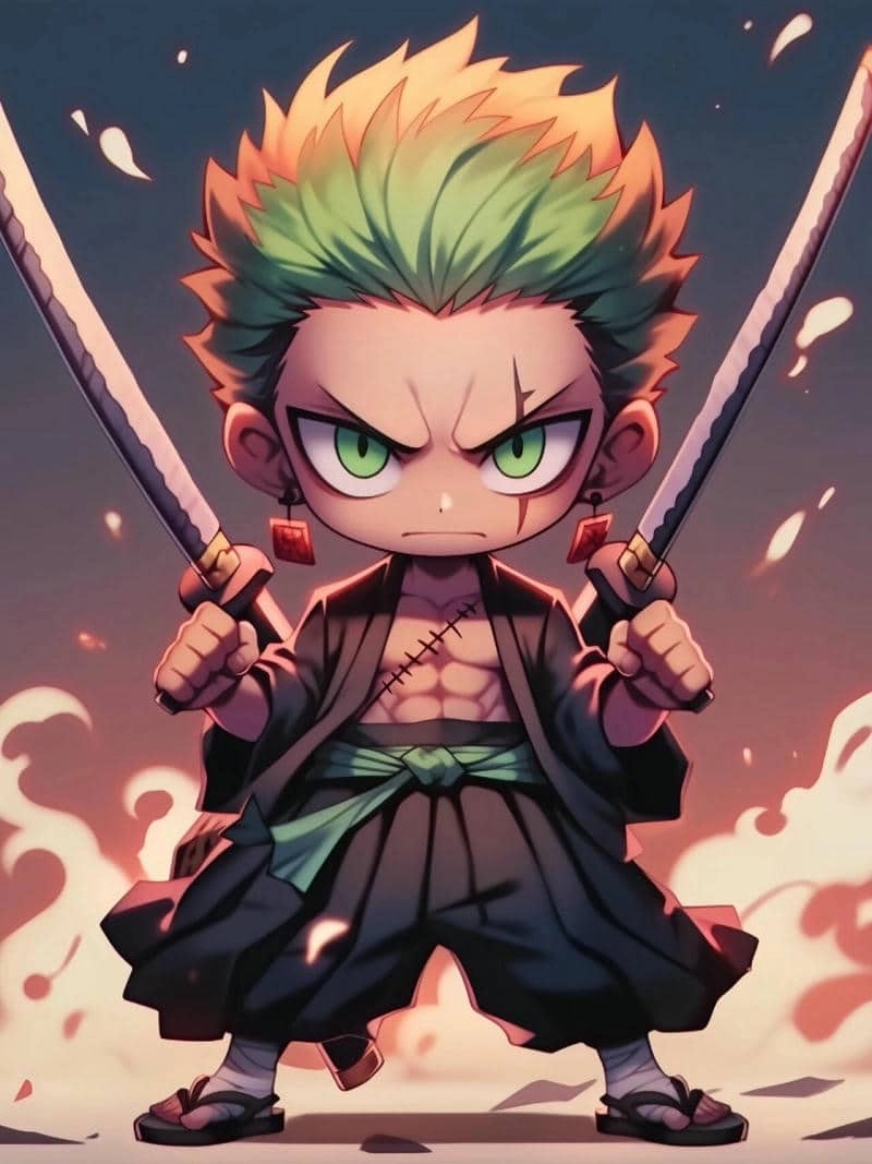 Xem bộ Zoro Chibi dễ thương dễ thương