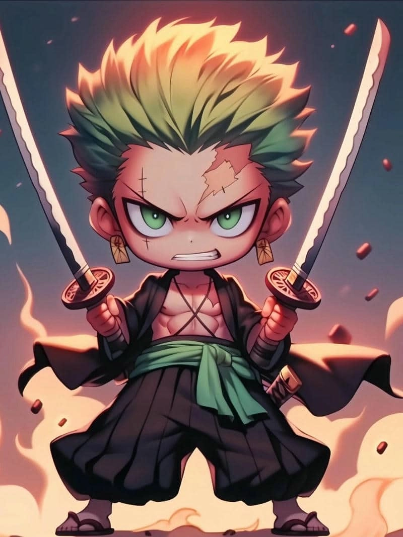 Một bộ sưu tập đầy đủ các hình ảnh Zoro Chibi