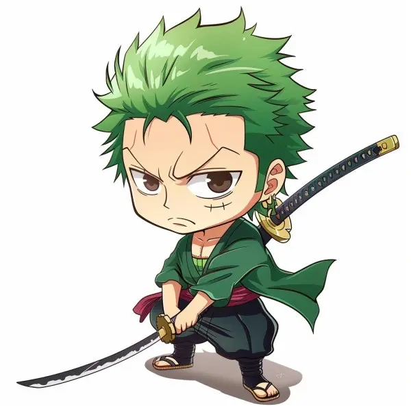 Thực hành Vẽ với mô hình Zoro Chibi dễ vẽ