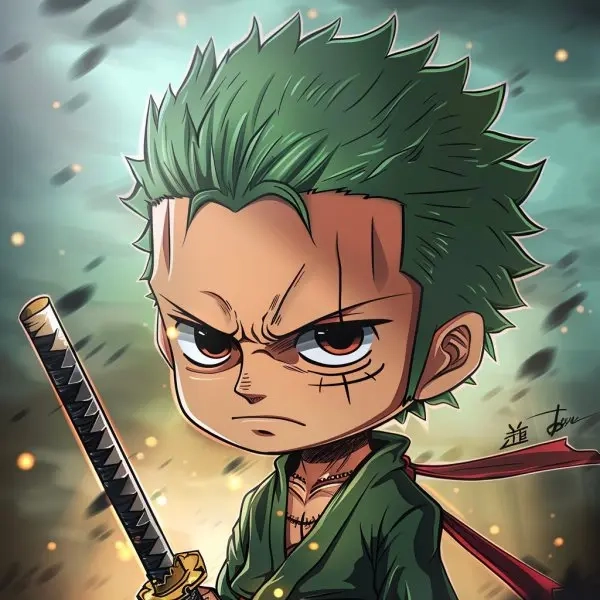 Tải xuống hình nền trong suốt Zoro Chibi PNG