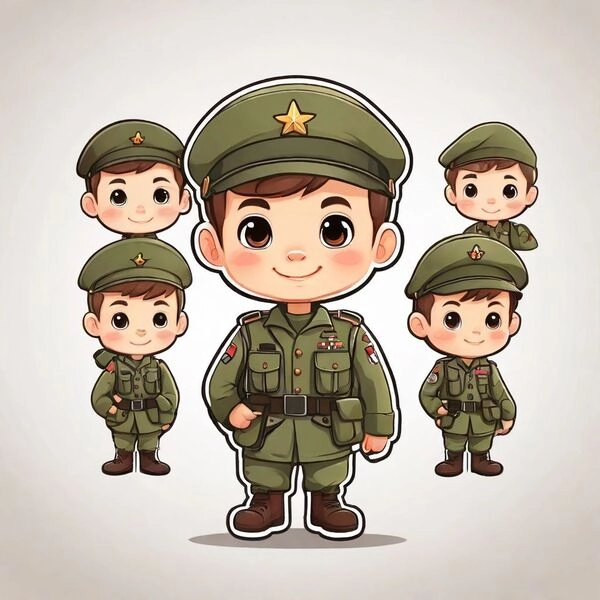 Bức ảnh đẹp về chibi quân đội Việt Nam dễ thương