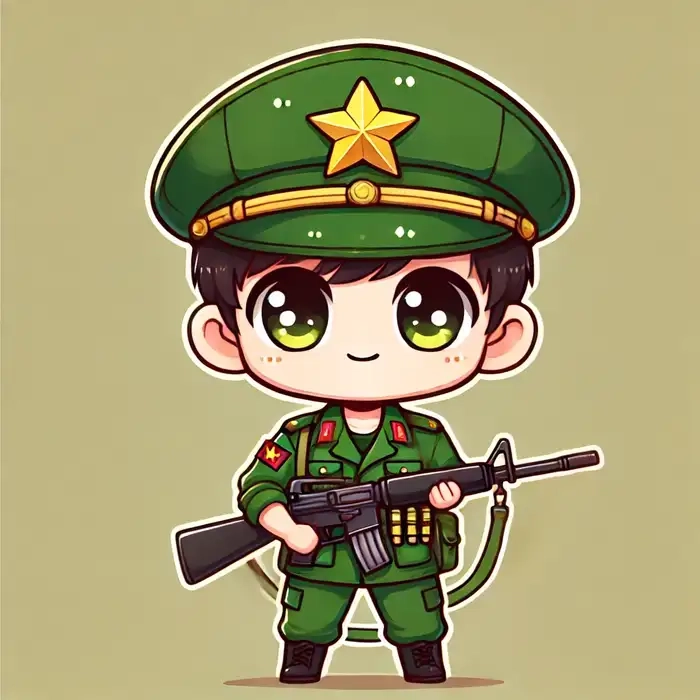 Hình ảnh sống động của những người lính Chibi