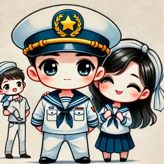 Nhìn vào những bức tranh Hải quân Chibi dễ thương