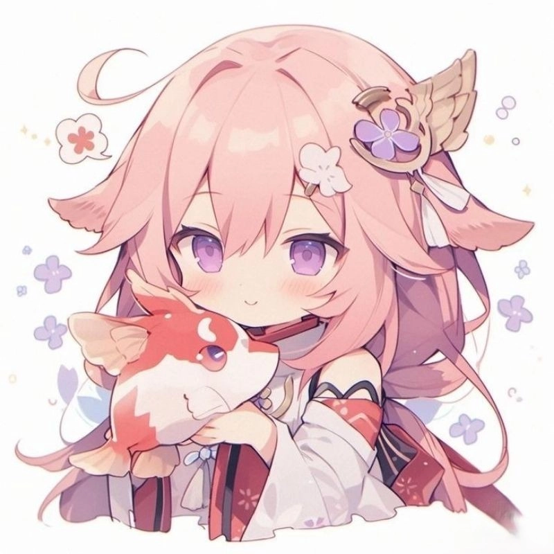Tăng màu sắc với ảnh cô gái Chibi