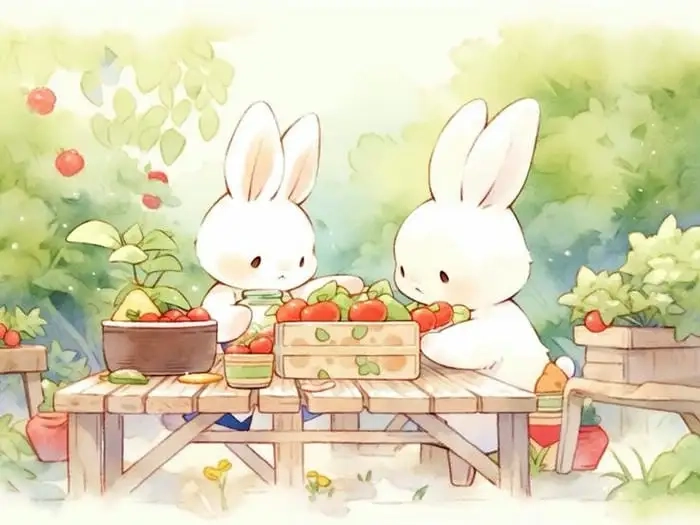 Bộ của những con thỏ chibi siêu vui nhộn dễ thương
