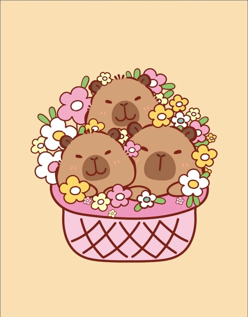 Lưu trữ bộ ảnh Capybara Chibi ngay lập tức